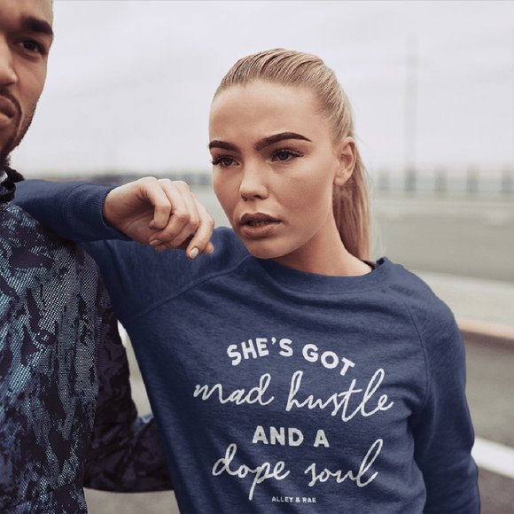 Allie and Rae She's Got Mad Hustle and a Dope Soul Comfy and Cozy Sweatshirt - Picture 2 of 4